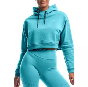 Pull à capuche en molleton de polyester 100% pour femmes pull Streetwear de haute qualité coupe boxy imprimé personnalisé OEM automne respirant - Product Image 4