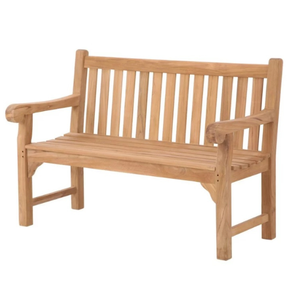 Banco de jardín de madera maciza de teca para exteriores, cómoda terraza, muebles clásicos para patio o parque - Product Image 2