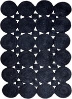 Tapis de sol décoratifs en forme de cercle tressé, tapis en jute pour chambre à coucher, tapis rond pour salon