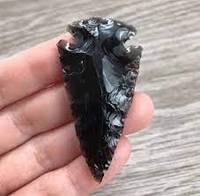 Pointes de flèche en obsidienne noire de guérison indienne de la meilleure qualité 4-10 pouces en vrac pierre naturelle sculptée dans le style d'amour à vendre