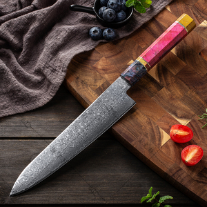 มีดเชฟเหล็กดามัสกัสพร้อมด้ามไม้ - Product Image 6
