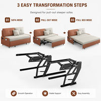 Mécanisme de canapé-lit escamotable réglable en acier épaissi pour appartement compact et mobilier modulaire