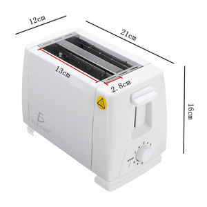 Tostapane Elettrico a 2 Fette con 6 Livelli Automatici per Uso Domestico, Alberghiero e in Auto, Struttura in Plastica - Product Image 2