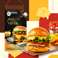 Sauce Hamburger Authentique, Goût Crémeux Léger Sans Sensation Grasse et Lourde, Économique, Sac de 1kg en Vrac pour Restaurants Occidentaux