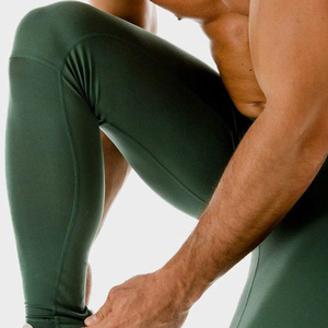 กางเกงเลกกิ้งออกกำลังกายผ้าฝ้ายไร้รอยต่อสำหรับผู้ชายกางเกงรัดรูปสำหรับเล่นโยคะฟิตเนสโลโก้ออกแบบโลโก้ได้ตามต้องการแบบ2025 - Product Image 5