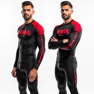 Equipo de competición de entrenamiento MMA sublimado de protectores de erupción BJJ personalizados de alta calidad fabricados en Brasil - Product Image 1