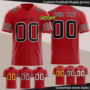 Nueva llegada de los hombres de fútbol americano Jersey transpirable al por mayor barato sublimación bordado camisetas de rugby para todo el equipo - Product Image 5