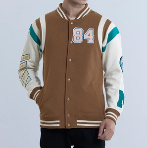 Veste universitaire à capuche pour homme Tealom, style streetwear, col montant, hiver, décontractée, baseball, unisexe, personnalisable avec lettres sur le devant - Product Image 2