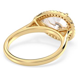 REYES Solitaire Bague en argent sterling 925 certifiée GRA Moissanite Halo pour femmes, bijoux fins de luxe pour fêtes. - Product Image 4