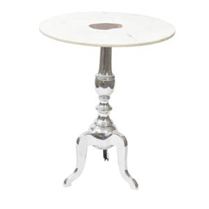 Mesa de Comedor Moderna de Aluminio Dorado con Cubierta de Mármol, Muebles de Comedor de Lujo, Mesa Auxiliar de Entrada - Product Image 5