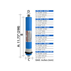 Membranas RO Ionicore Keypra TFC 1812/2012 de Poliamida, 50-400 GPD, 98% de Rechazo de Sal, Uso Comercial y Doméstico, Garantía de 2 Años - Product Image 2