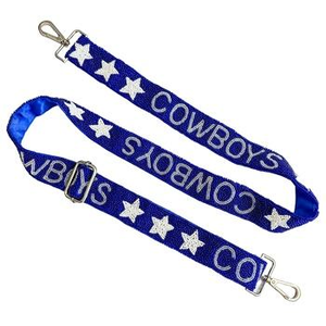 Sangle de sac à main en perles de dernière génération COWBOYS, sangle de sac à paillettes, sangle en perles personnalisée, sangle de sac pour femme, fabriquée à la main par Glowin Fashion - Product Image 1