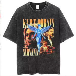 เสื้อยืดผ้าเช็ดทำความสะอาดแบบกรดขนาดใหญ่สำหรับผู้ชายเสื้อยืดผ้าฝ้าย100% แนววินเทจไซส์พิเศษพิมพ์ลายออกแบบโลโก้ของคุณ280gsm เป็นมิตรกับสิ่งแวดล้อม - Product Image 1