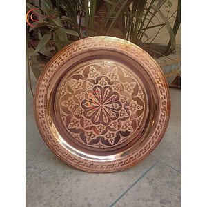 Bandeja de servicio de cobre para Hotel, bandeja chapada en almacenamiento de lujo personalizada, servicio de Hotel de lujo, decoración de boda, bandeja de utensilios de cocina - Product Image 5