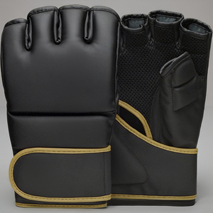 Custom 8OZ MMA Boxing Gloves Logo Printed PU Material <b>Hook</b> Loop Closure Unisex Heavy Bag Punching Training Sparring Gloves - Product Image 5