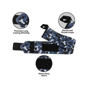 สายรัดข้อมือสำหรับออกกำลังกายแบบผูกห่วงรัดปิดด้วยห่วงรัดข้อมือแบบไขว้พอดีสำหรับการฝึกยกที่ตายแล้วโลโก้ออกแบบได้ตามต้องการ - Product Image 2