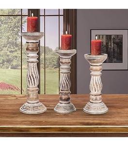 Bougeoir en bois naturel - Product Image 2