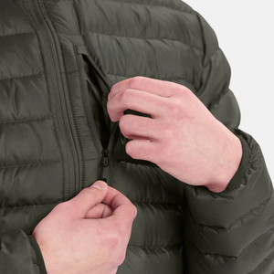 High Quality Men's Winter Jacket Stylish Lightweight Canvas <b>Fabric</b> Customizable Zipper Windproof Stand Collar Breathable Outdoor - Product Image 2