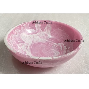 ชามเรซินสีเต่าแบบไม่ซ้ำใครทนทานปลอดภัยต่อสิ่งแวดล้อมวัสดุเรซินชามสลัดทำด้วยมือเครื่องครัวที่ใช้ - Product Image 2