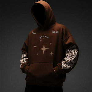 Sudadera con Capucha Personalizada de Fábrica con Bordado y Estampado, Lavado Ácido, Cierre Completo, para Hombre, Tejido Grueso 100% Algodón, Felpa Francesa, Invierno - Product Image 3