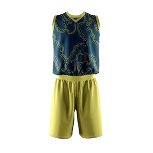 Tenue de volley-ball personnalisée pour adultes, de haute qualité, imprimée, 100 % polyester, séchage rapide, respirante, OEM - Product Image 1