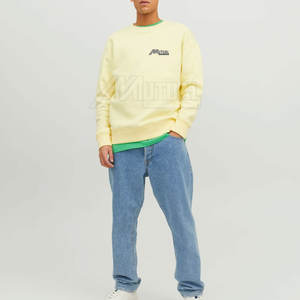 Wholesale Custom Printed Logo Men's Oversized Sweatshirts 100% Cotton for Autumn Season Made in Pakistan - Product Image 2