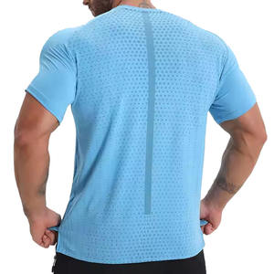 เสื้อยืดแขนสั้นพิมพ์ลายสำหรับผู้ชายเสื้อยืดฟิตเนสเข้ายิมแบบลำลองตามสั่ง - Product Image 2