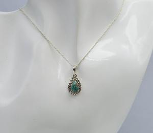 Tendencia 925 plata esterlina turquesa piedra preciosa colgante joyería hecha a mano plata estilo bohemio colgante joyería para mujeres regalo niñas - Product Image 3