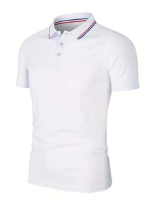Gran oferta 2023, camiseta Polo cómoda transpirable informal de verano para hombre, camiseta de manga corta de alta calidad de Color sólido para hombre - Product Image 5
