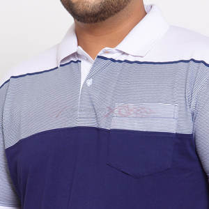 Polo holgado para hombre con corte extragrande y detalle de logotipo mínimo para ropa informal de moda Polo elegante de gran tamaño para hombre - Product Image 4