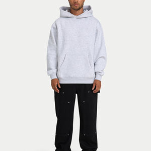 Sudaderas con Capucha Lisas de Felpa 100% Algodón Unisex al por Mayor, con Logotipo Personalizado, Hombros Caídos, Estilo Casual - Product Image 5