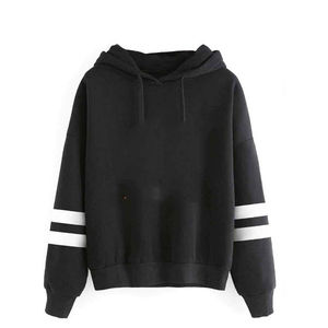 Sweat à capuche 100% coton de luxe pour femmes Pull surdimensionné de style coréen avec logo avant de luxe lourd Vêtements de rue d'hiver - Product Image 6