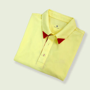 Camisa Polo personalizada que absorbe la humedad para hombre con cuello de contraste de tela transpirable para uniformes de trabajo o equipo - Product Image 4