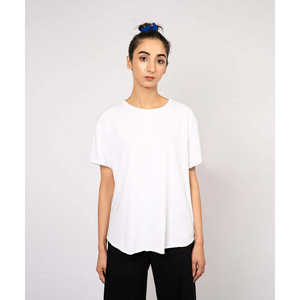 Camiseta ligera con bordes crudos de algodón 100% de ajuste relajado de verano para mujer - Product Image 4