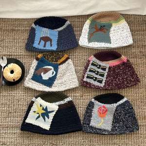 Wholesale Korean Style Handmade Breathable Waterproof 100% Acrylic Hand Embroidery Seamless Fusing Bucket <b>Hat</b> <b>Men</b> Women <b>Hat</b> - Product Image 1