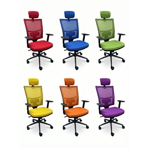 Silla de Oficina Ergonómica Moderna de Malla con Reposacabezas y Reposabrazos Ajustables para Oficina en Casa, Escuela, con Elevación a Gas y Altura Ajustable - Product Image 1