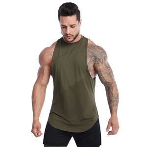 Camiseta Deportiva sin Mangas para Hombre, Estilo Hip Hop, de Spandex/Algodón, Cuello Redondo, Ligera, Anti-UV, Transpirable y de Secado Rápido - Product Image 2