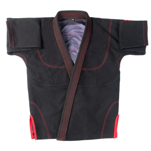 Uniforme de BJJ Negro al por Mayor para Adultos Unisex, 100% Algodón, Logotipo Bordado, Prenda Duradera para Artes Marciales - Product Image 4