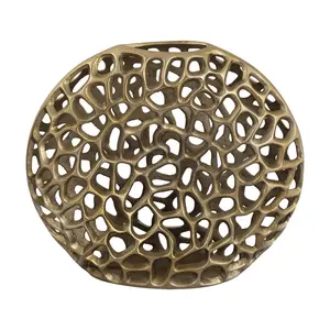 Jarrón de Hierro Hecho a Mano con Acabado Real, Diseño Elegante y Minimalista para Interiores, Jarrón de Hierro Estilo Costero para Mesa de Graduación - Product Image 1