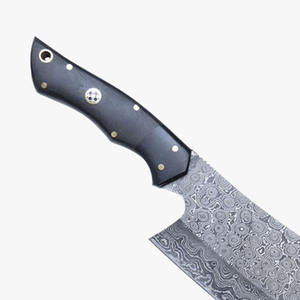 Cuchillo de Cocina Tipo Cleaver con Hoja de Acero de Damasco y Mango de Madera, para Mano Derecha, Apto para Lavavajillas, Acabado de Alto Brillo - Product Image 5