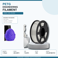 Filament PETG Transparent pour Imprimante 3D de Fabrication Avancée, pour une Adhérence Fiable des Couches, Support d'Emballage pour Distributeurs
