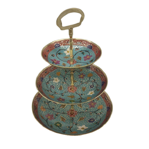 Soporte de postre de pastel de latón de tres niveles Diseño de tendencia Soporte de servicio de frutas de pastel de forma redonda al precio más barato - Product Image 4