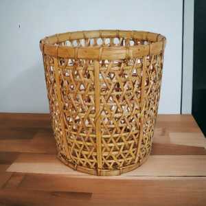 <b>Small</b> Handmade Bamboo Weave <b>Basket</b> Rattan Woven Storage for Home Hotel Wardrobe for Dirty Clothes Living Room Bathroom - Product Image 1