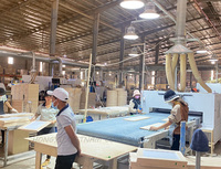 Vente en gros en usine uniquement le ponçage non peint moderne bois modulaire prêt à installer inachevé Shaker armoires de cuisine Dov