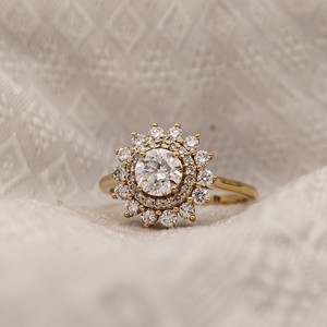 RB Gems Luxury 3D 10K Rose Gold VVS Moissanite Hip Hop Style Flower Cut Diamond Ring pour hommes Iced Wedding Parties - Product Image 4