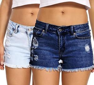 Pantalones cortos de mezclilla con estilo Formal Casual Verano Moda Transpirable Cómodo Skinny Stretch Pantalones cortos de mezclilla para mujer - Product Image 4