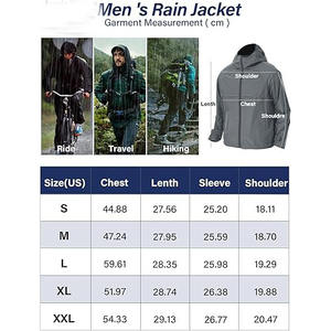 Veste de pluie de style rue imperméable pour l'hiver avec logo personnalisé de haute qualité brodé de coutures légères pour hommes - Product Image 6