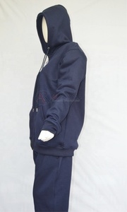 Custom <b>Navy</b> Tracksuit Sportswear Set Athletic <b>Jogger</b> Jacket Pants Wholesale Private Label OEM ODM USA 100% Organic Cotton - Product Image 2