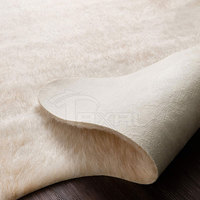 Tapis en cuir de vachette tricolore grand tapis en peau de vache 100% avec hauteur de pile en peluche