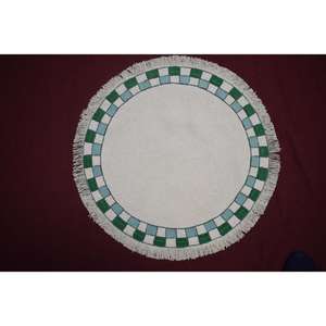 Manteles Individuales de Color Sólido con Logotipos Personalizados, Manteles Redondos Bordados de Algodón para Exportación, de un Exportador Indio - Product Image 3